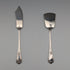 Early 20th century German antique 800 silver pastry server pair in case
